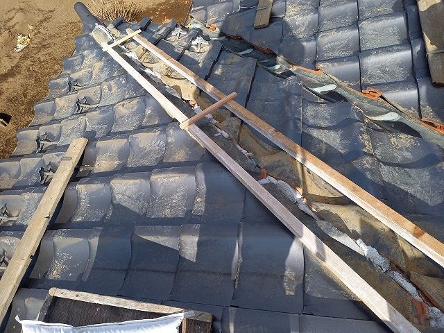 木枠を使ったなんばん土台作成